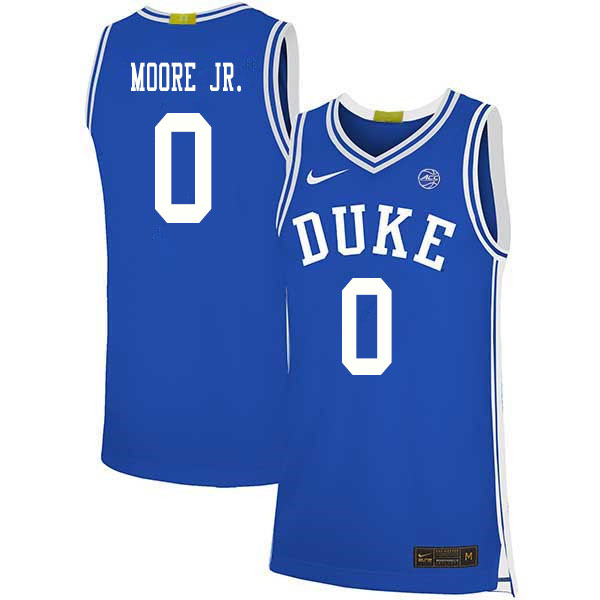 2020 Men #0 Wendell Moore Jr. Duke Blue Devils College Basketball Jerseys Sale-Blue